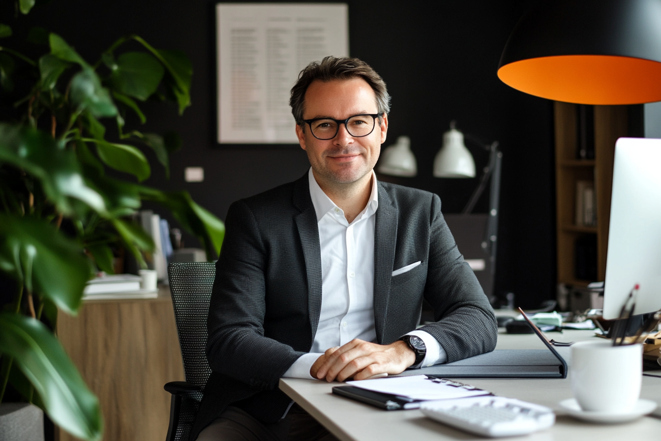 Un entrepreneur confiant